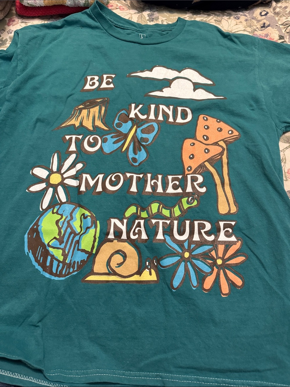 Be Kind to Mother Nature Graphic Tee -L